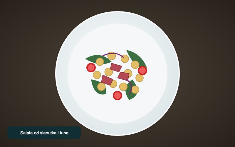 Mediteranska salata od slanutka, rikule, tune i cherry rajčica
